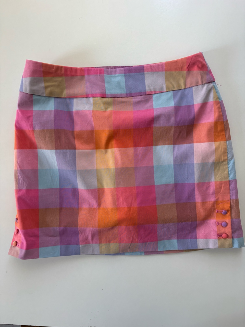 Vintage Versona Rainbow Plaid Skort Small